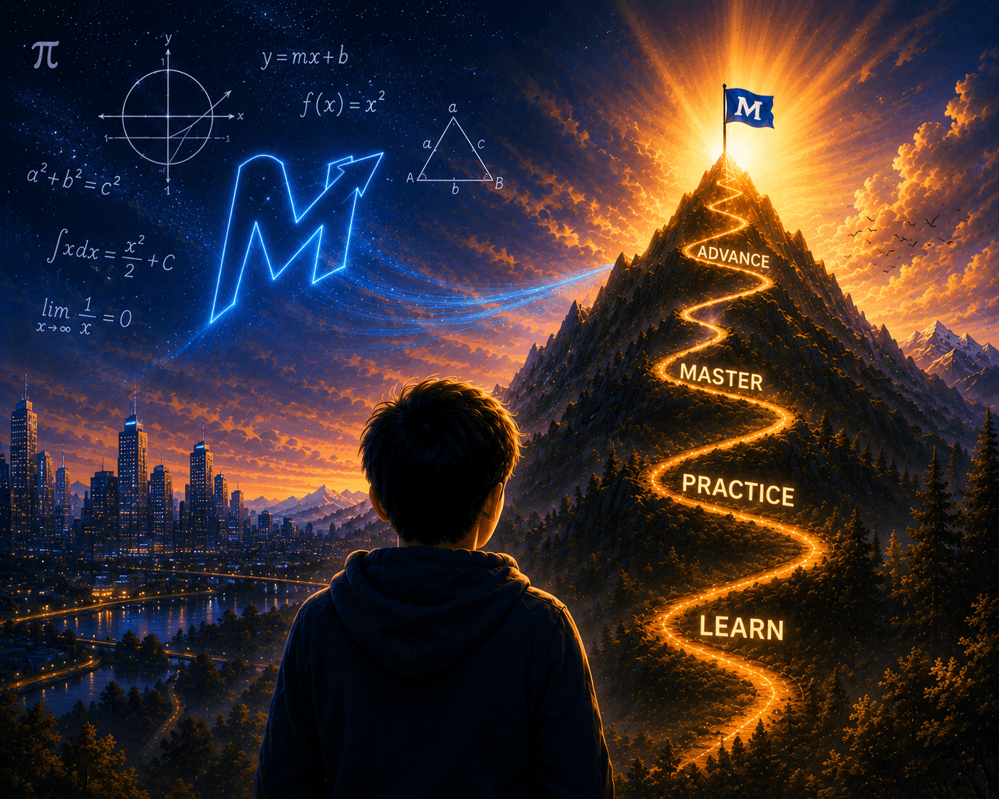 Student advancing through math skills on Mathvance